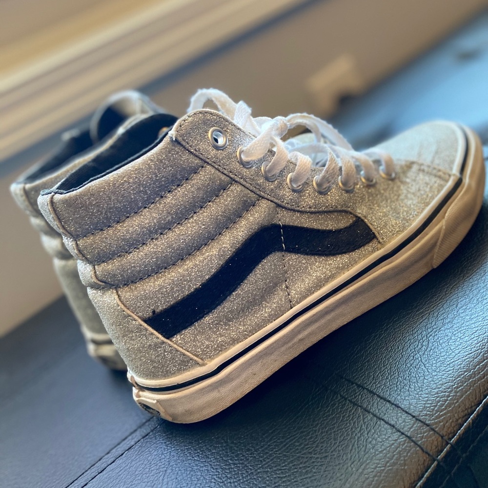 Sparkly silver vans